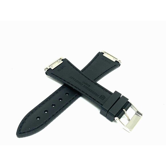 Frederique Constant Men's Watch FC-303S4NH6 Replacement Band Black Rubber Strap - Picture 4 of 7